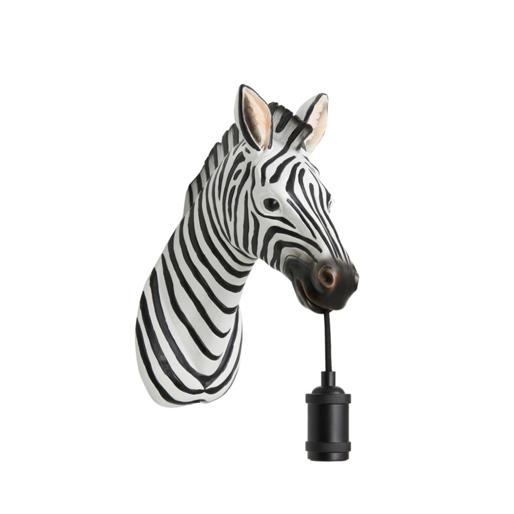 Wandlamp Zebra zwart en wit
