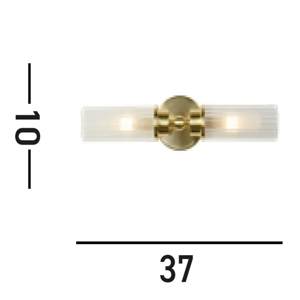 2-lichts wandlamp Imperial goud Searchlight 5053423271972