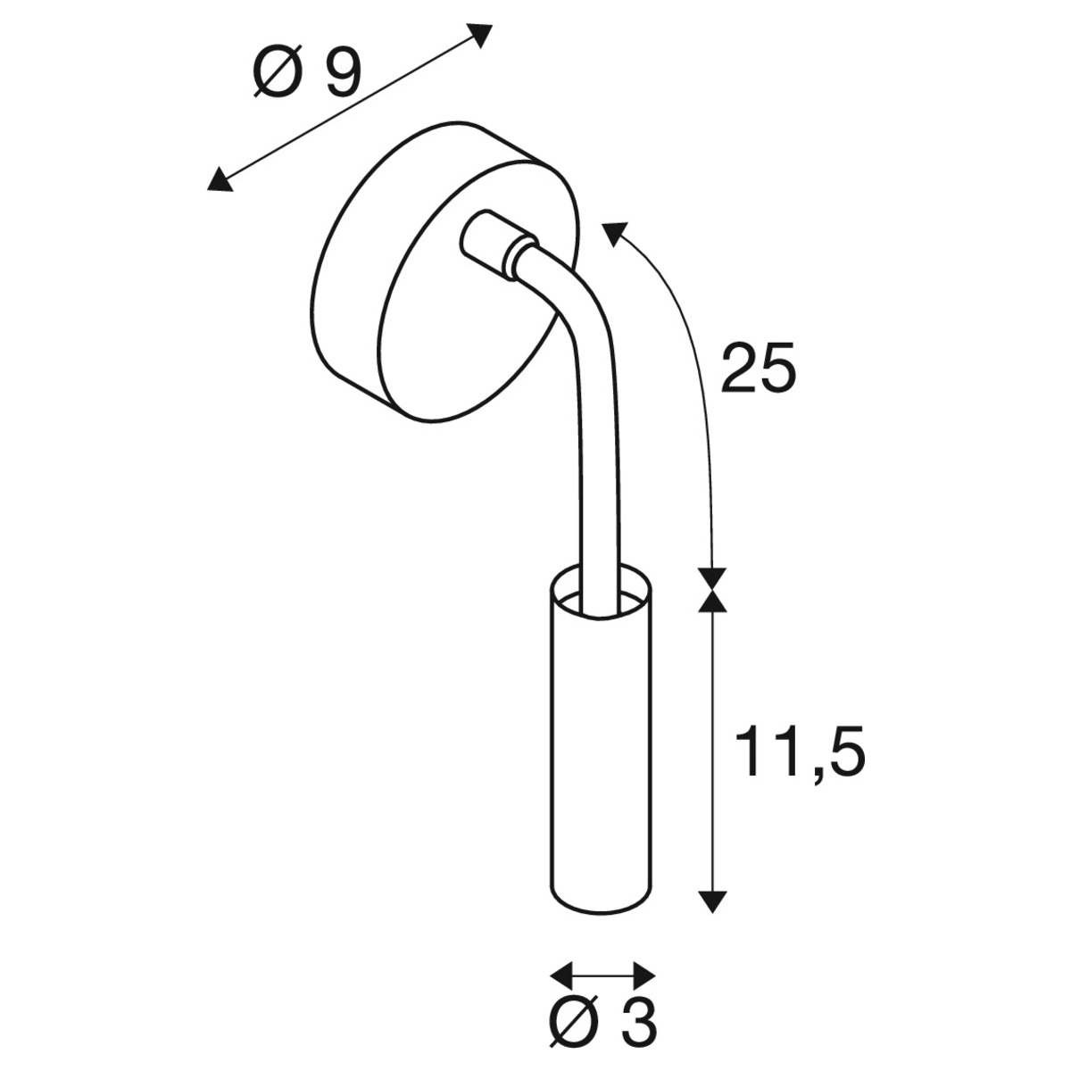 Flexibele bed lamp Karpo Goose wit SLV 4024163262361