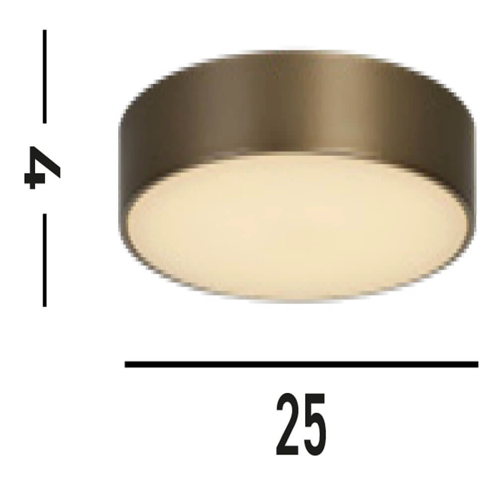 Plafondlamp Palma brons met wit venster Searchlight 5053423273310
