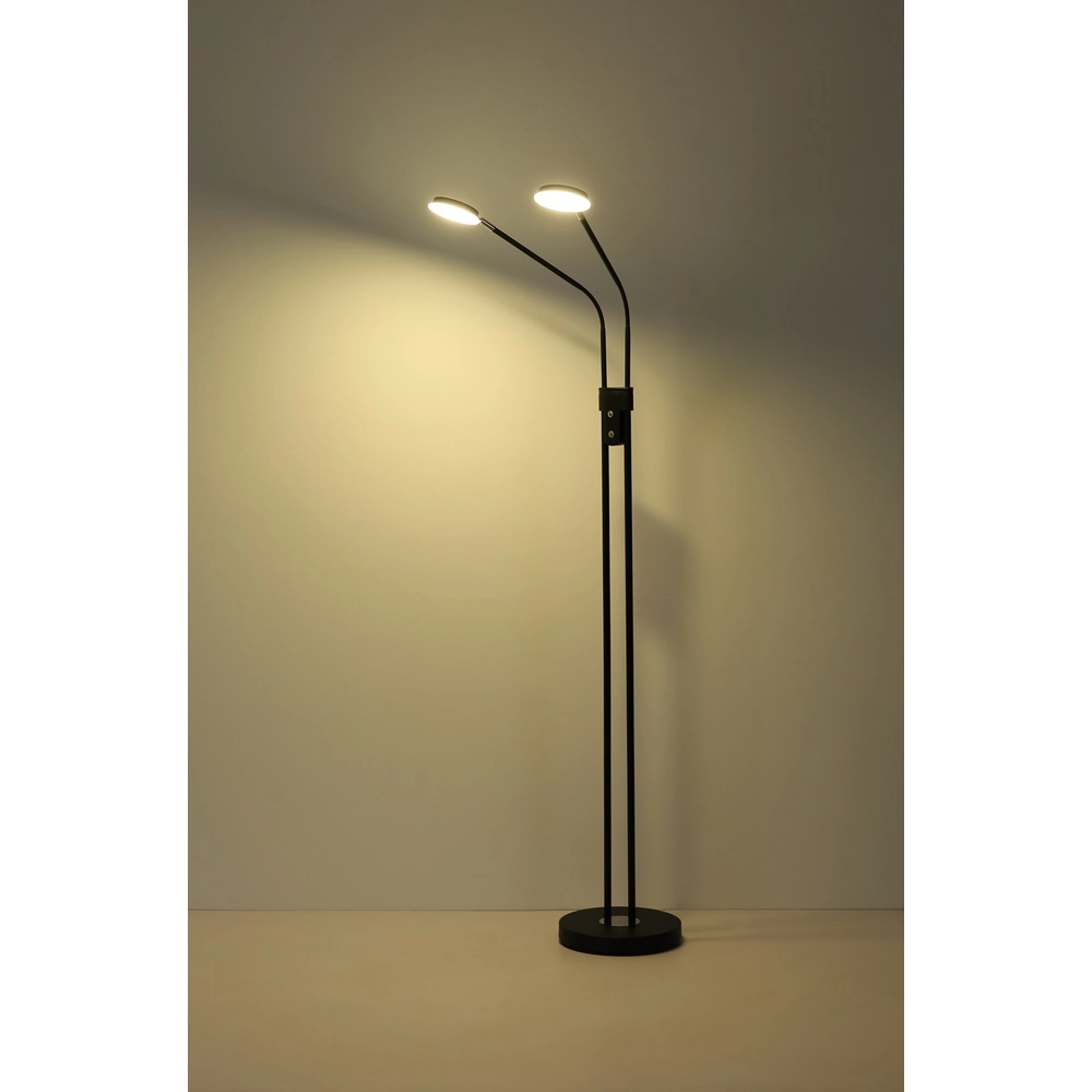 Leeslamp dubbel Silvio zwart Globo 9007371580378