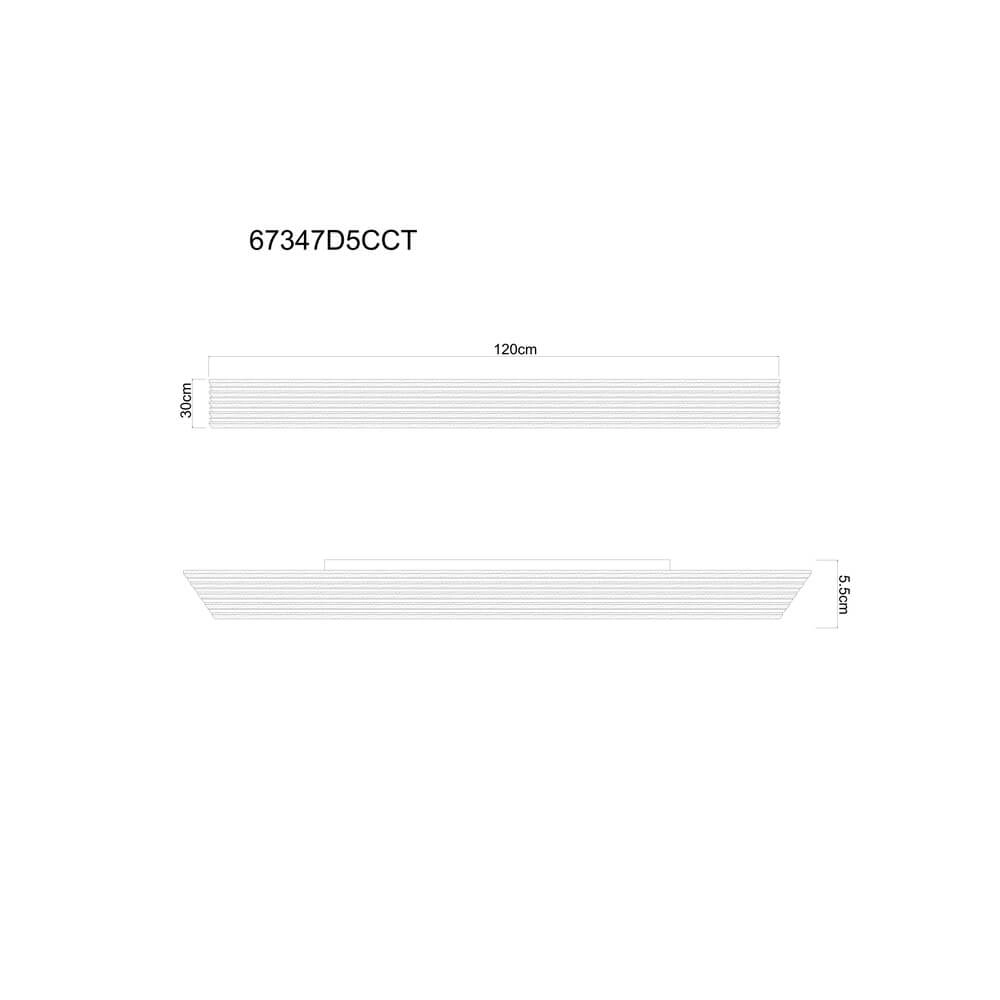 Plafondlamp Hayden zwart met hout 120cm Globo 9007371516643