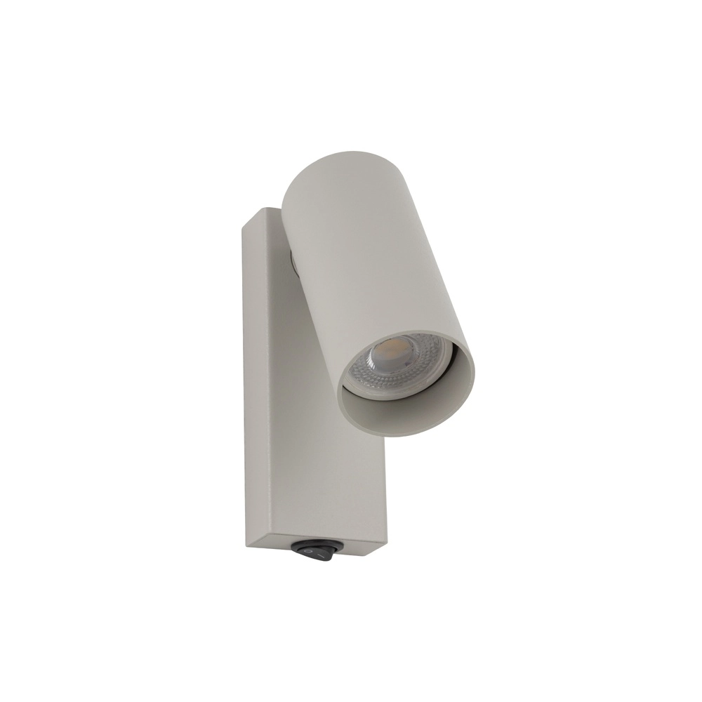 Richtbare spot Fourty met schakelaar - licht grijs Lyora 5903139117654