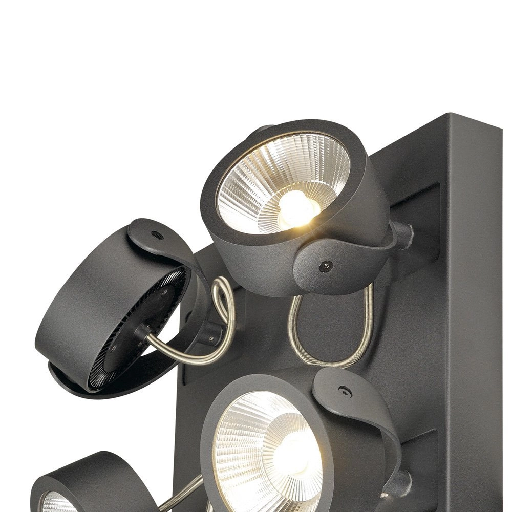 Richtbare spots Kalu Led 4-lichts - 4x60w antraciet SLV 4024163177528