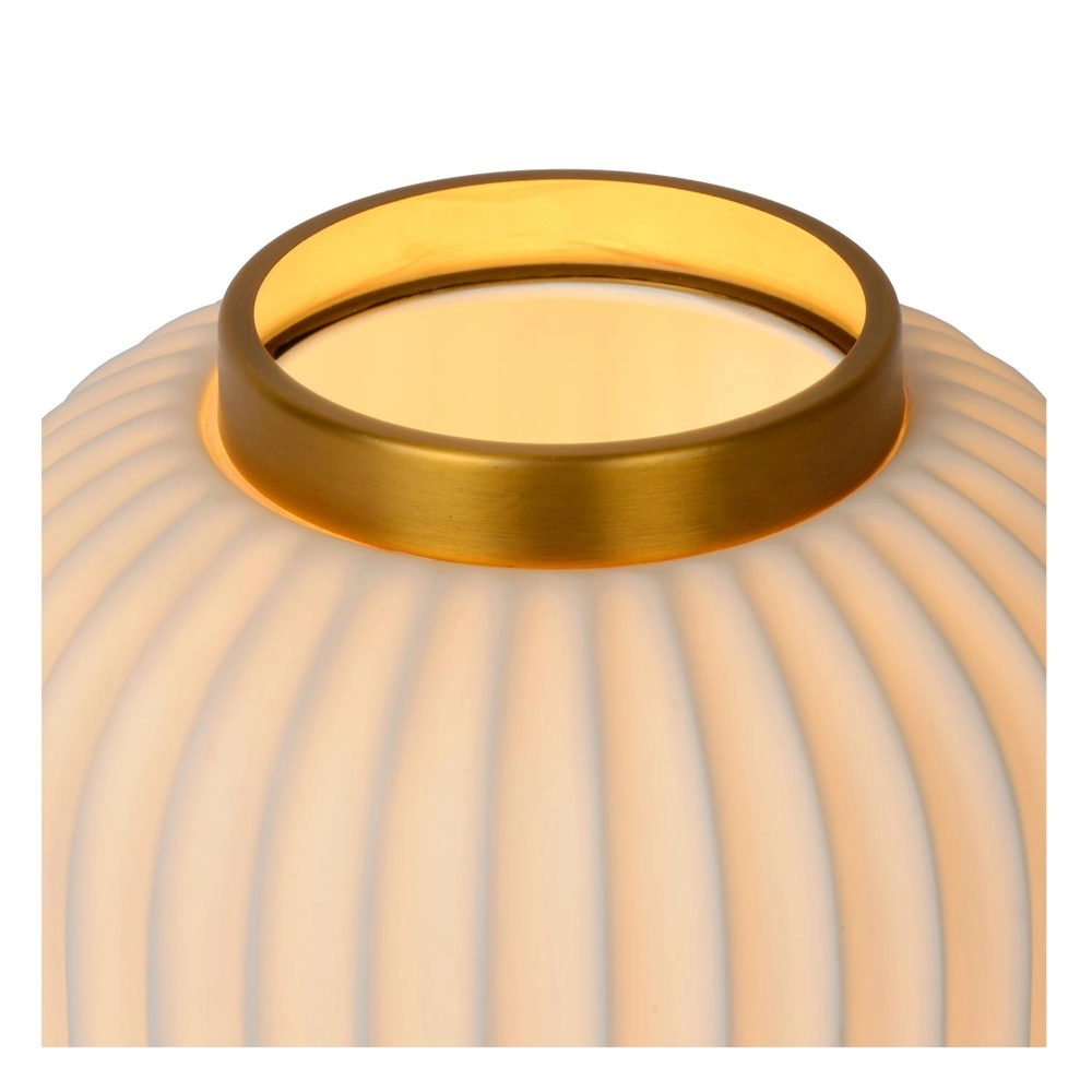Design tafellamp Gosse goud met wit Lucide 5411212134158