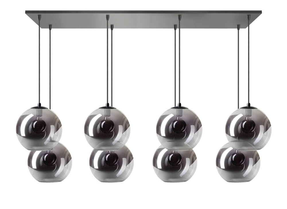 8-lichts glazen hanglamp Orb ETH 8720195300687