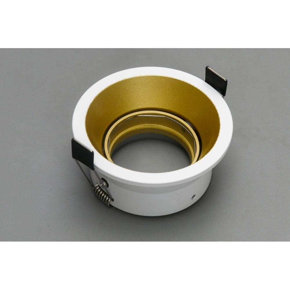 Ronde inbouwspot Roura wit met gouden binnenkant Artdelight 8720701102651