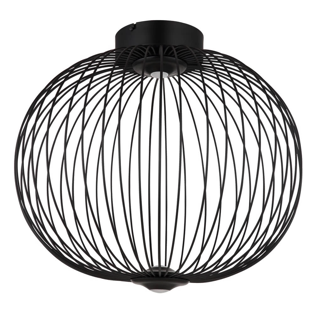 Zwarte plafondlamp Galway enkel kooi Ø 50cm Globo 9007371468331