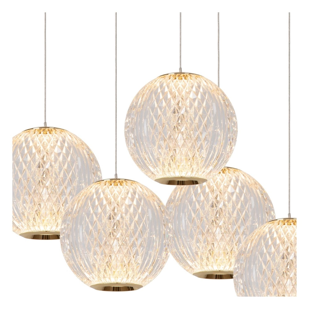 Gouden hanglamp Cintra vide 5-lichts Lucide 5411212134417