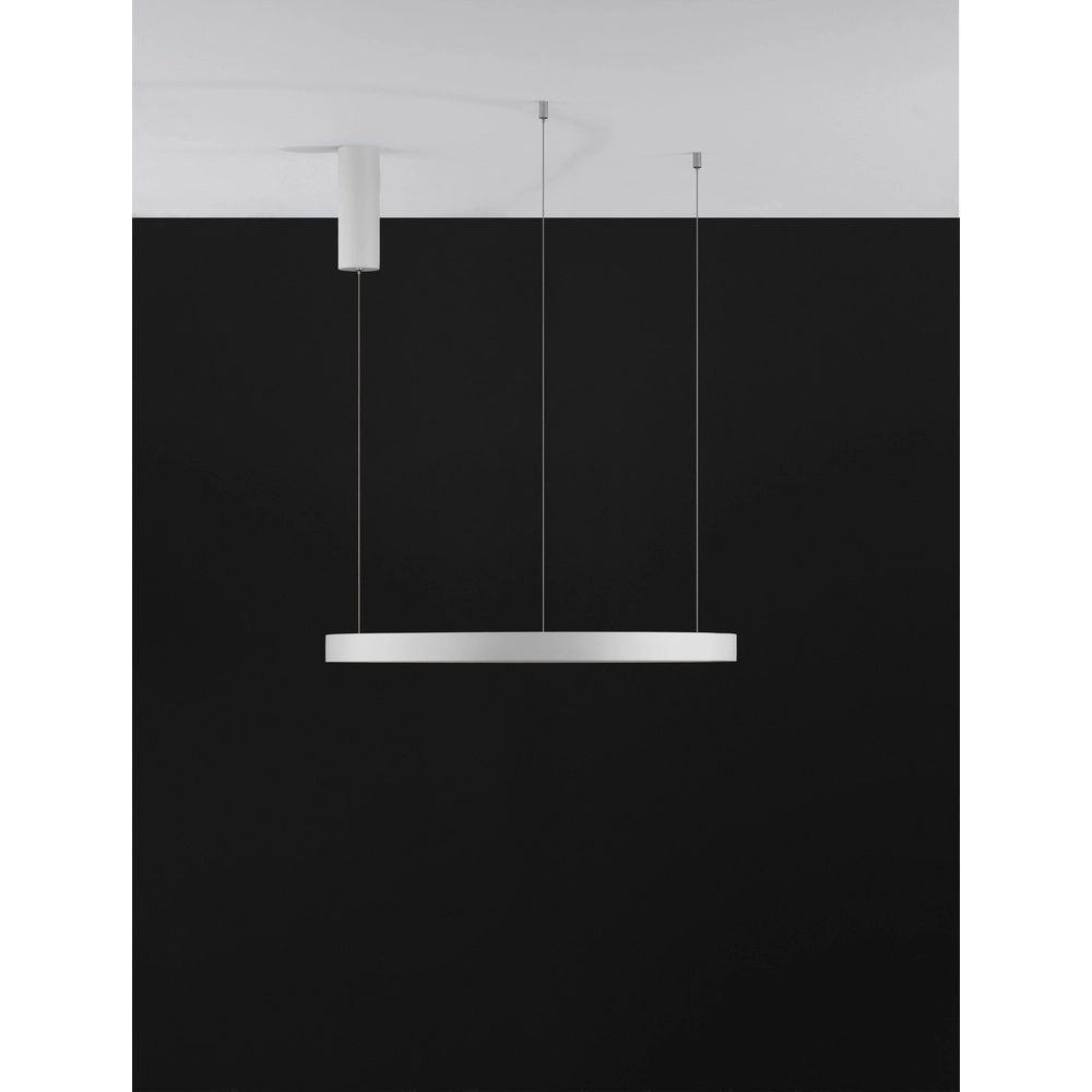 Ronde hanglamp Perrine wit Ø 60cm Lyora 5212017438423