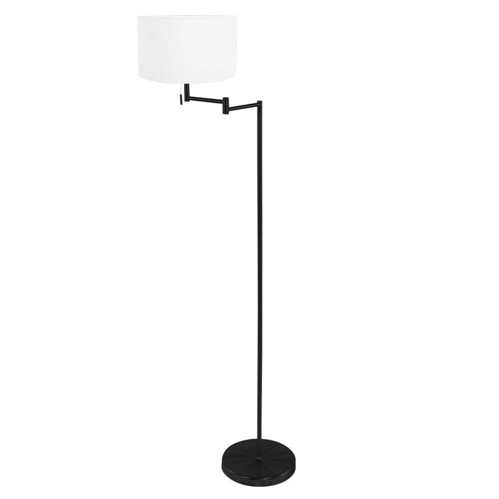 Vloerlamp Bella zwart met kap wit Steinhauer 8712746174625