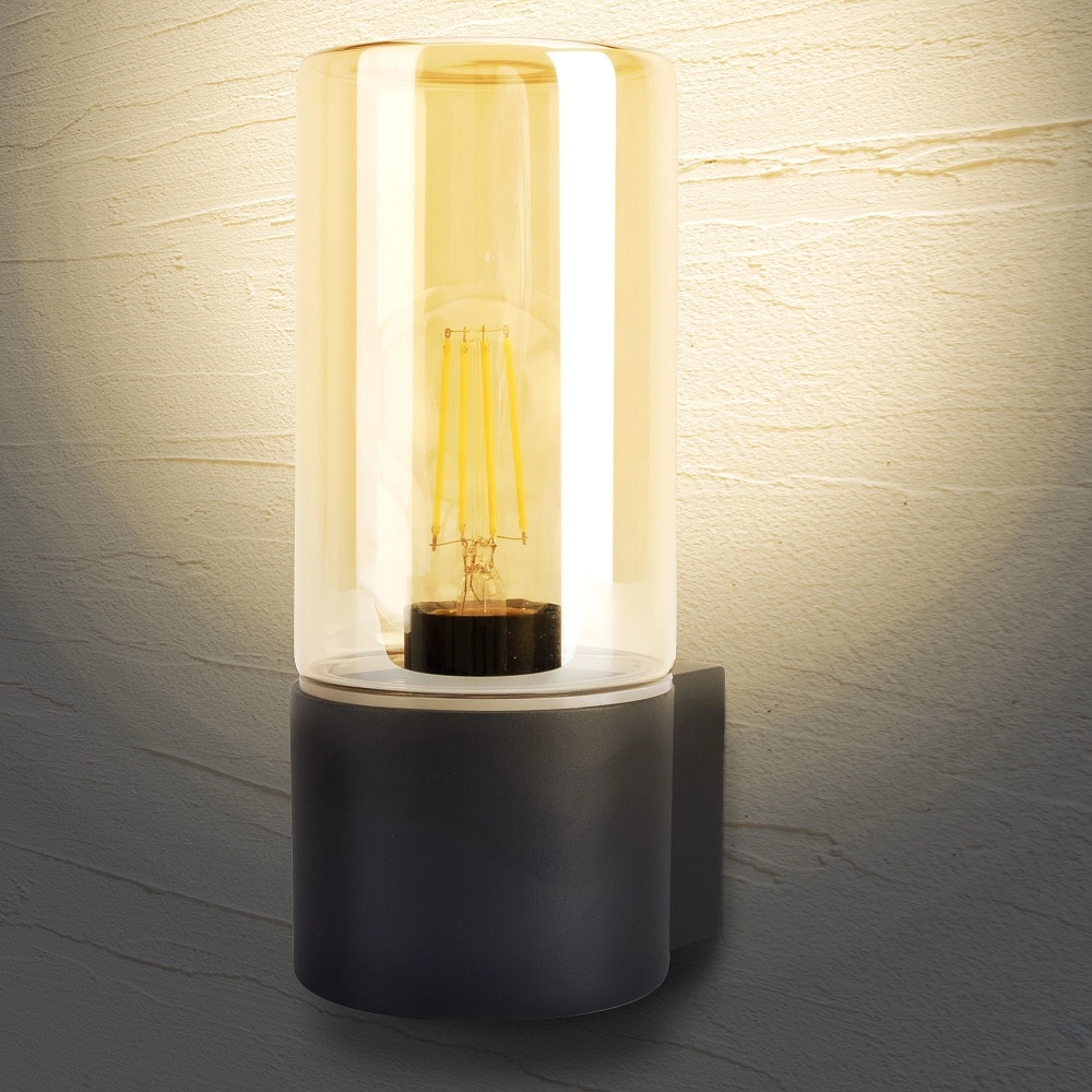 Cilinder muurlamp Winchester E27 - amber glas Lyora 5055788298786