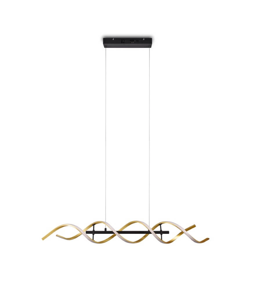 Design led hanglamp Sequence zwart met goud Trio 4017807540734