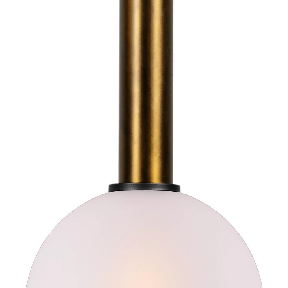 Hanglamp Ø 20cm Bella 2 Antiek messing met mat wit glas Masterlight 8718121334127