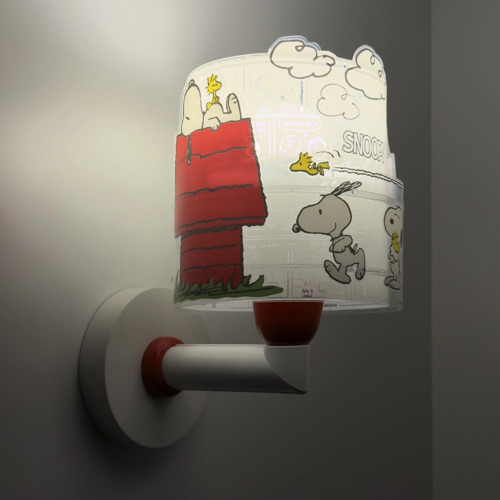 Wandlamp Snoopy wit met rood Dalber 8420406763095