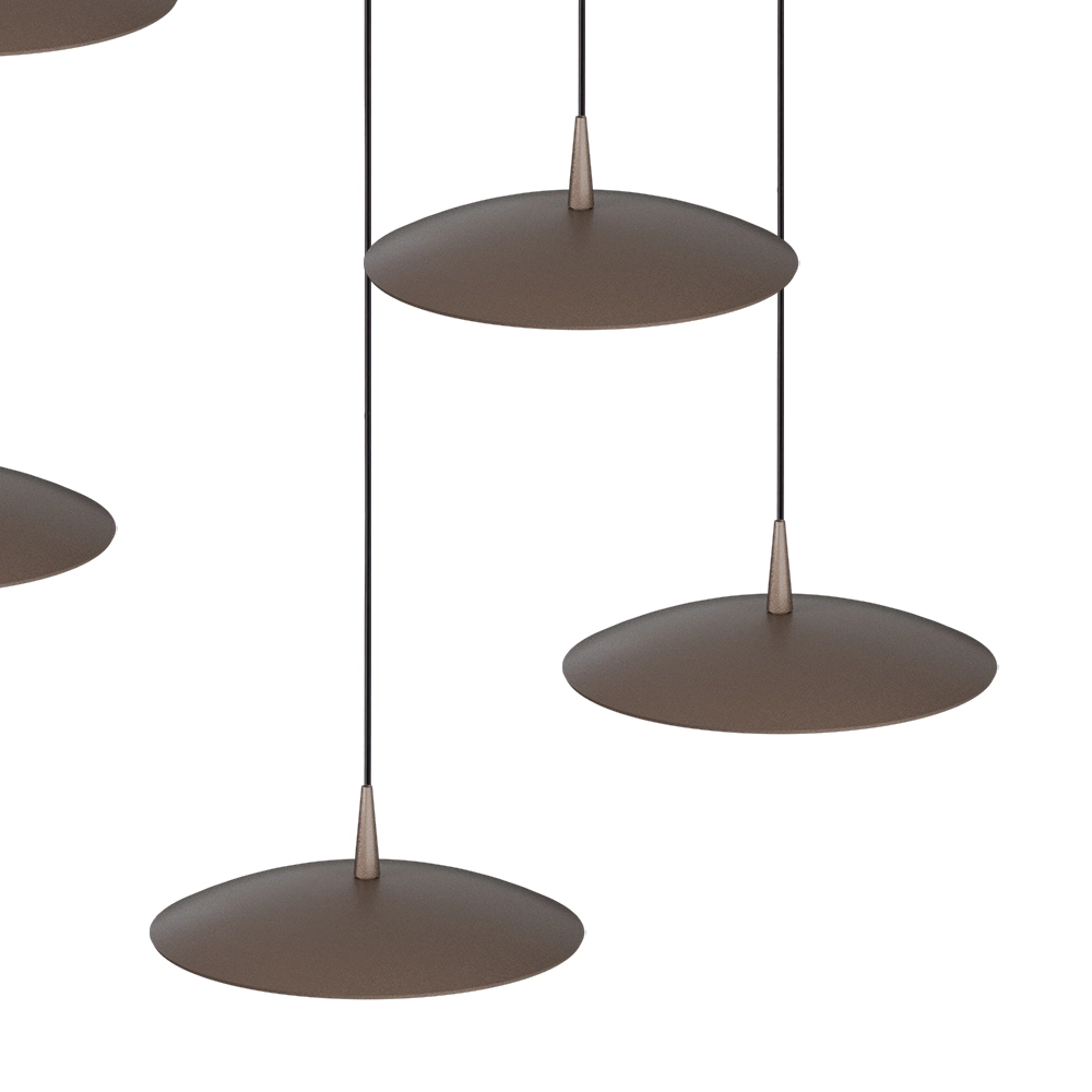 5-lichts hanglamp Scala Ø 50cm cacao bruin Masterlight 8718121376356