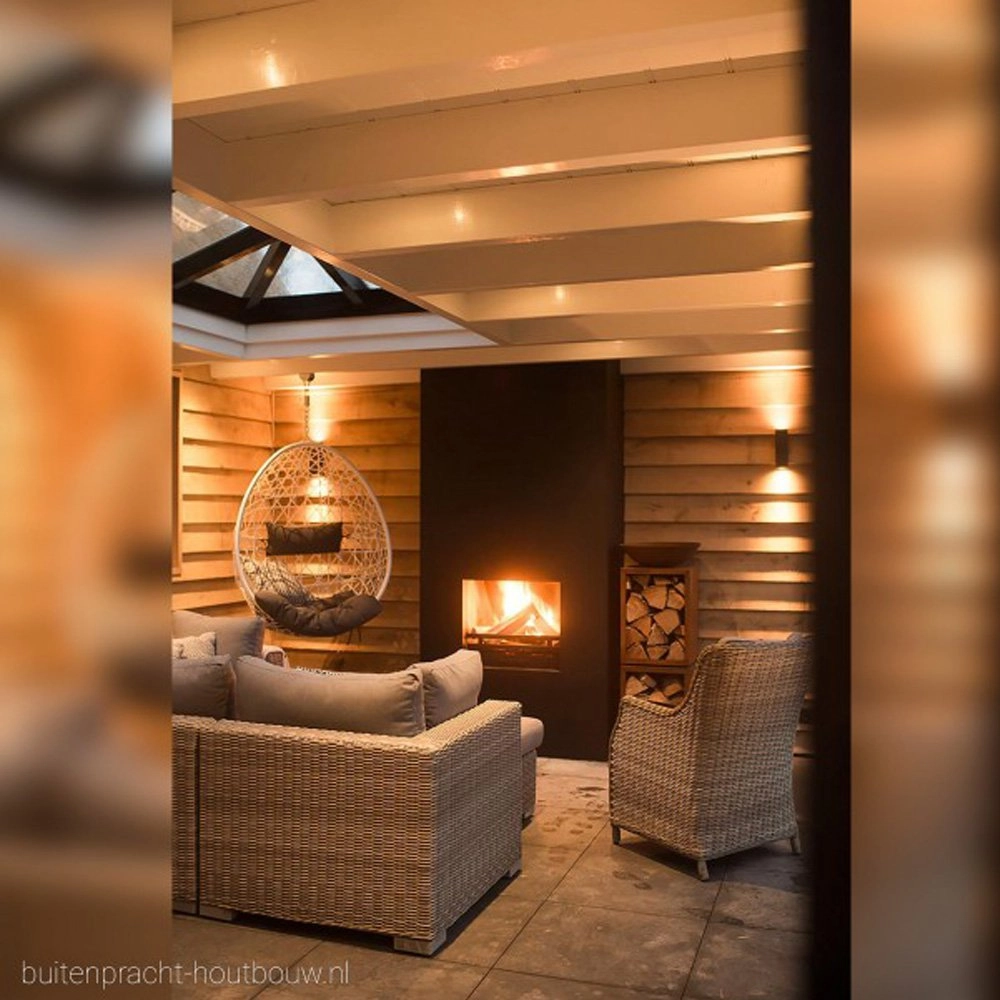 Up en downlight Kelvin Square muurspot zwart KS Verlichting 8714732745543