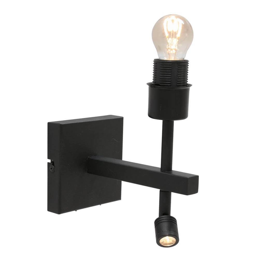Wandlamp Stang zwart met bamboe Steinhauer 8712746172003