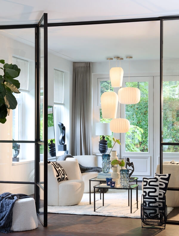 Witte hanglamp Axel japandi Ø 25cm Light & Living 8717807638405