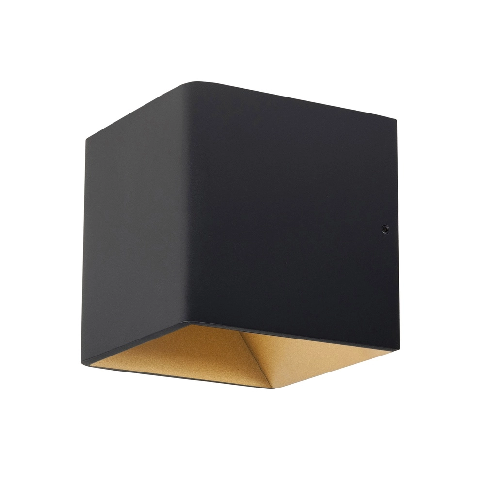 Design opbouwspot Stretto S zwart met goud