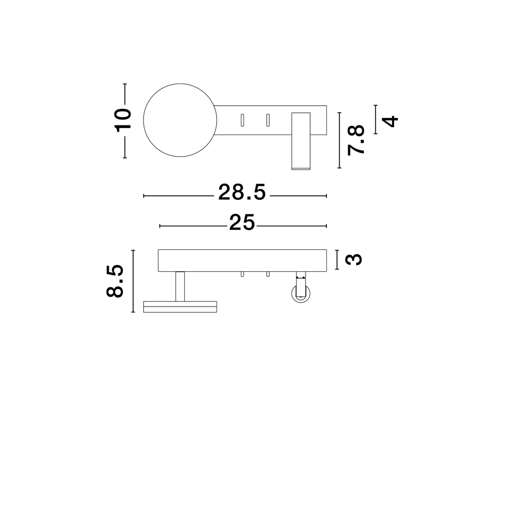 Bedlampje Noima zwart Lyora 5212017455260
