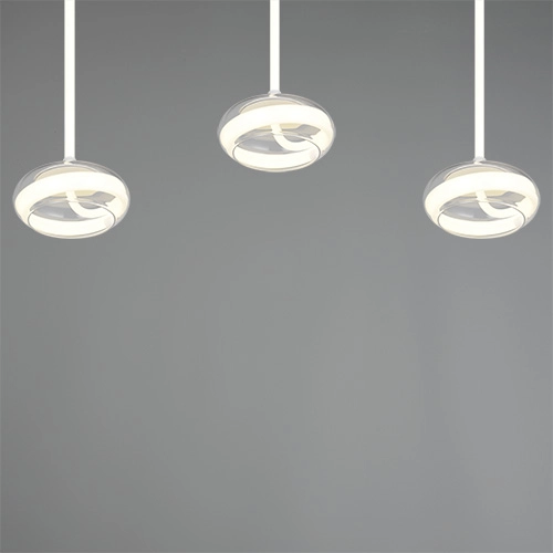 3-lichts design hanglamp Tarsia wit Trio 4017807683363