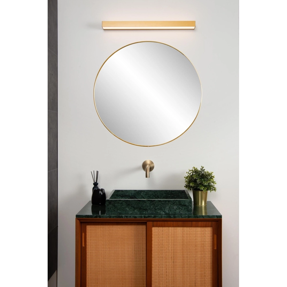 Badkamer wandlamp Alexa 60cm goud - IP44 - 8W Lucide 5411212040510