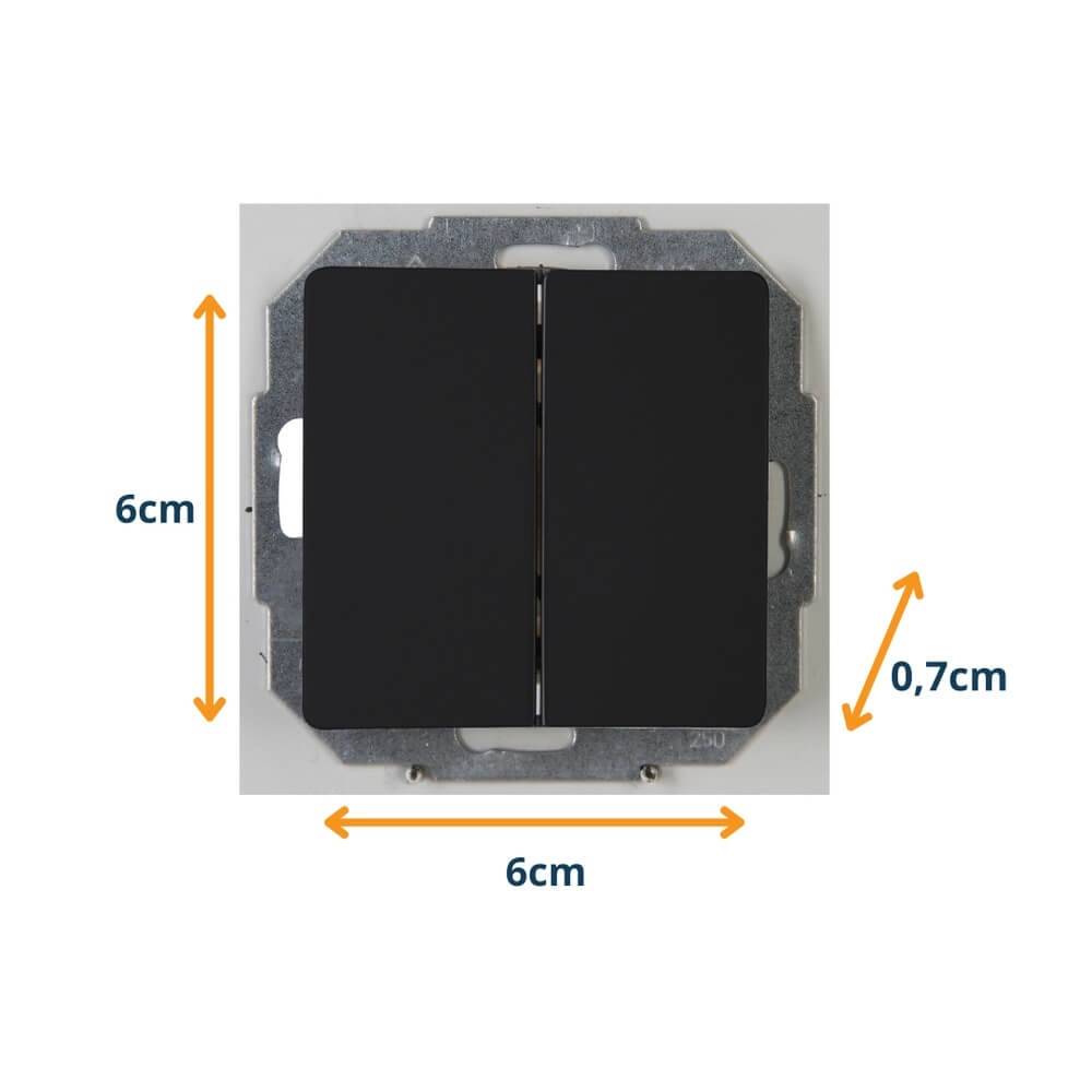 Wissel-wisselschakelaar Paris zwart Lyora 4008224656894