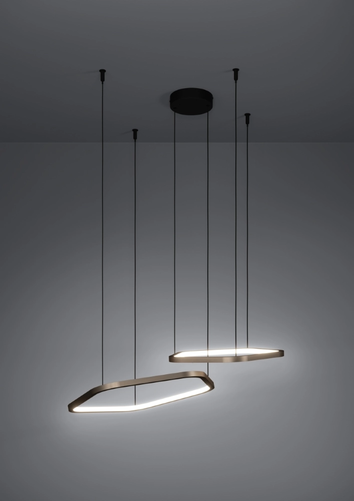 Unieke hanglamp Estrella zwart met bruin Stars of Light 9008606357741