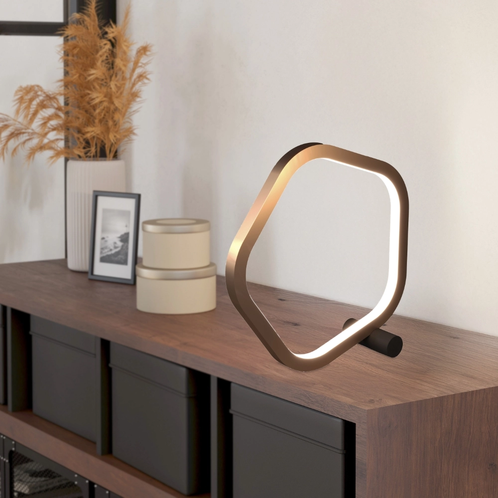 Unieke tafellamp Estrella zwart met bruin Stars of Light 9008606357765