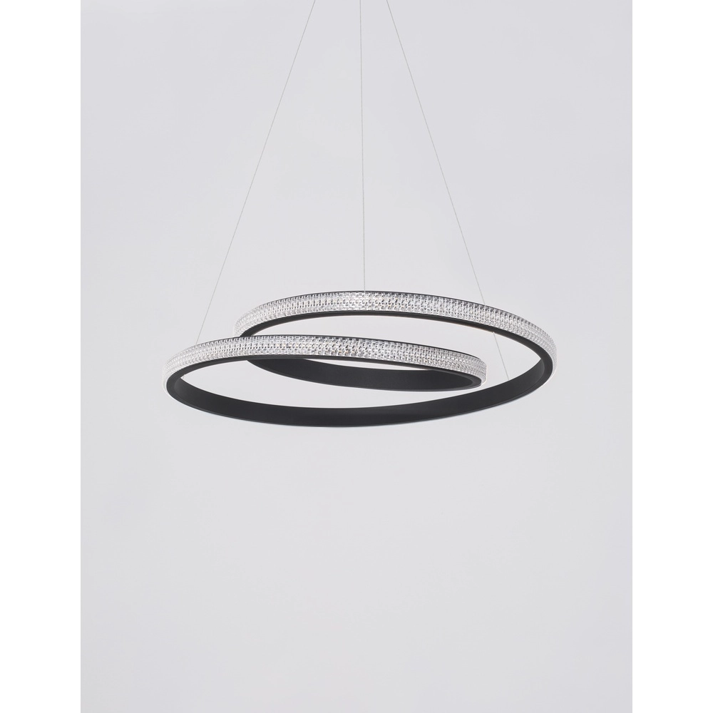 Design hanglamp Grania zwart Ø 55cm Lyora 5212017429285