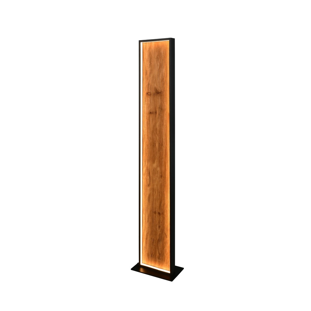Design vloerlamp Kalea zwart met hout Trio 4017807661446