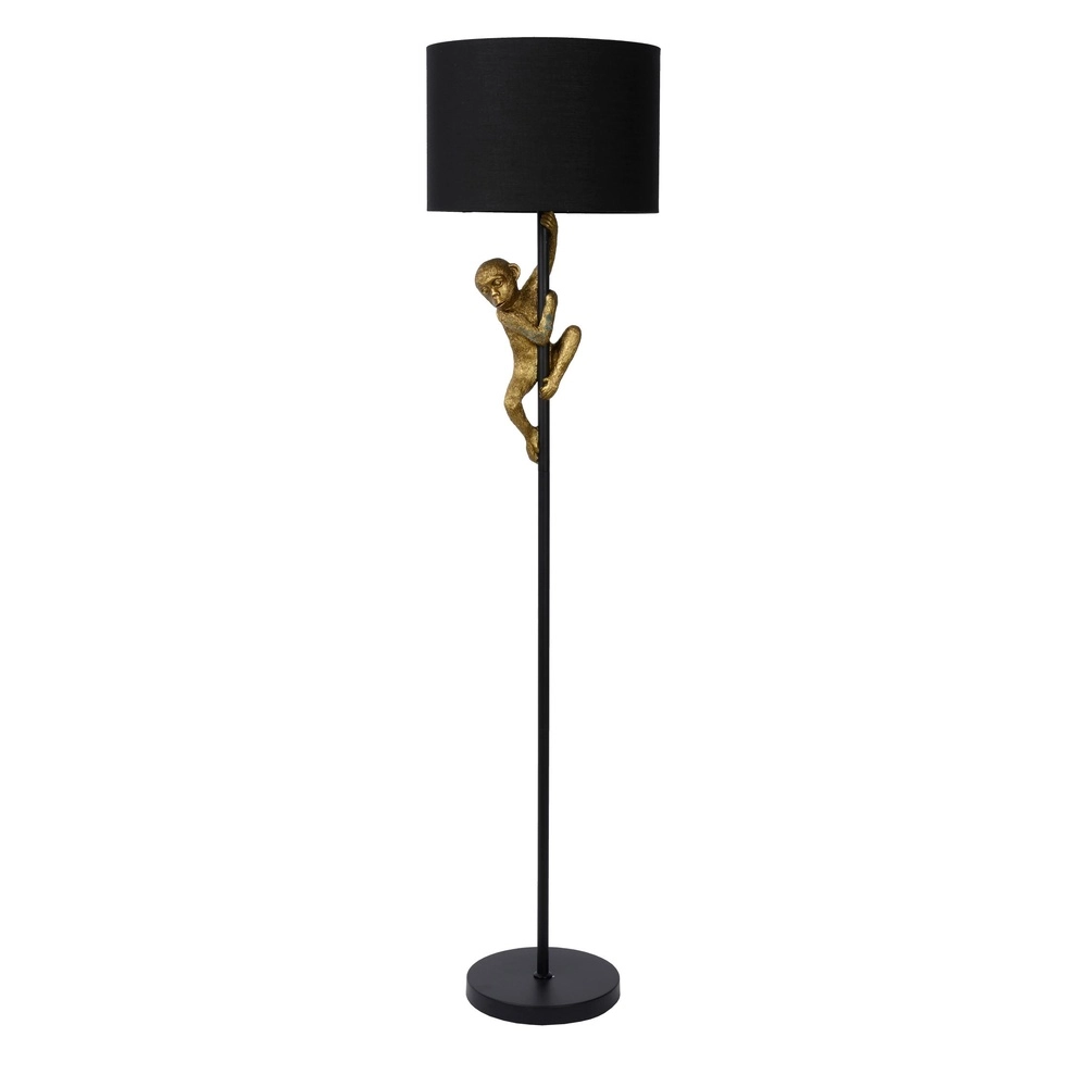 Vloerlamp Extravaganza Chimp aapje zwart met goud