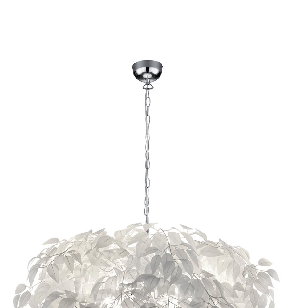 Hanglamp met blaadjes Leavy 70cm grijstint Trio 4017807299564