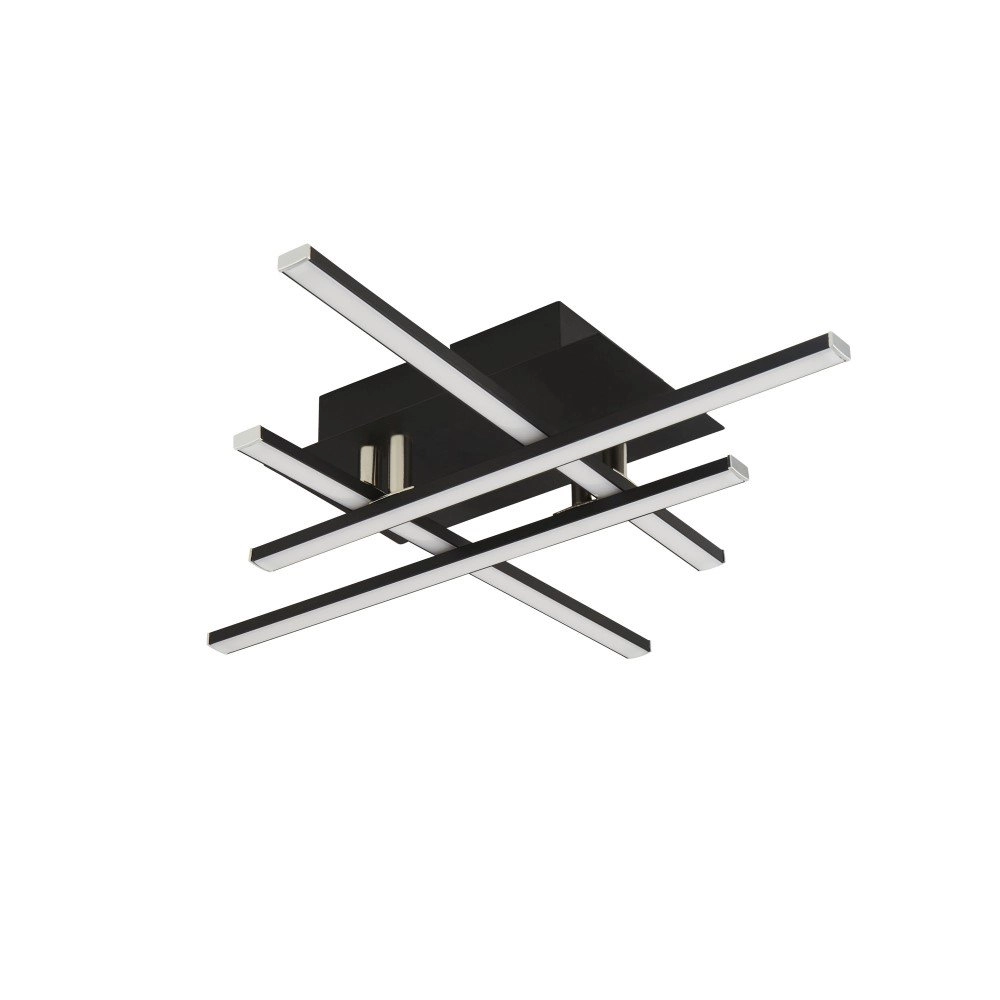 Led plafondlamp Matrix 4-lichts zwart Searchlight 5053423155395