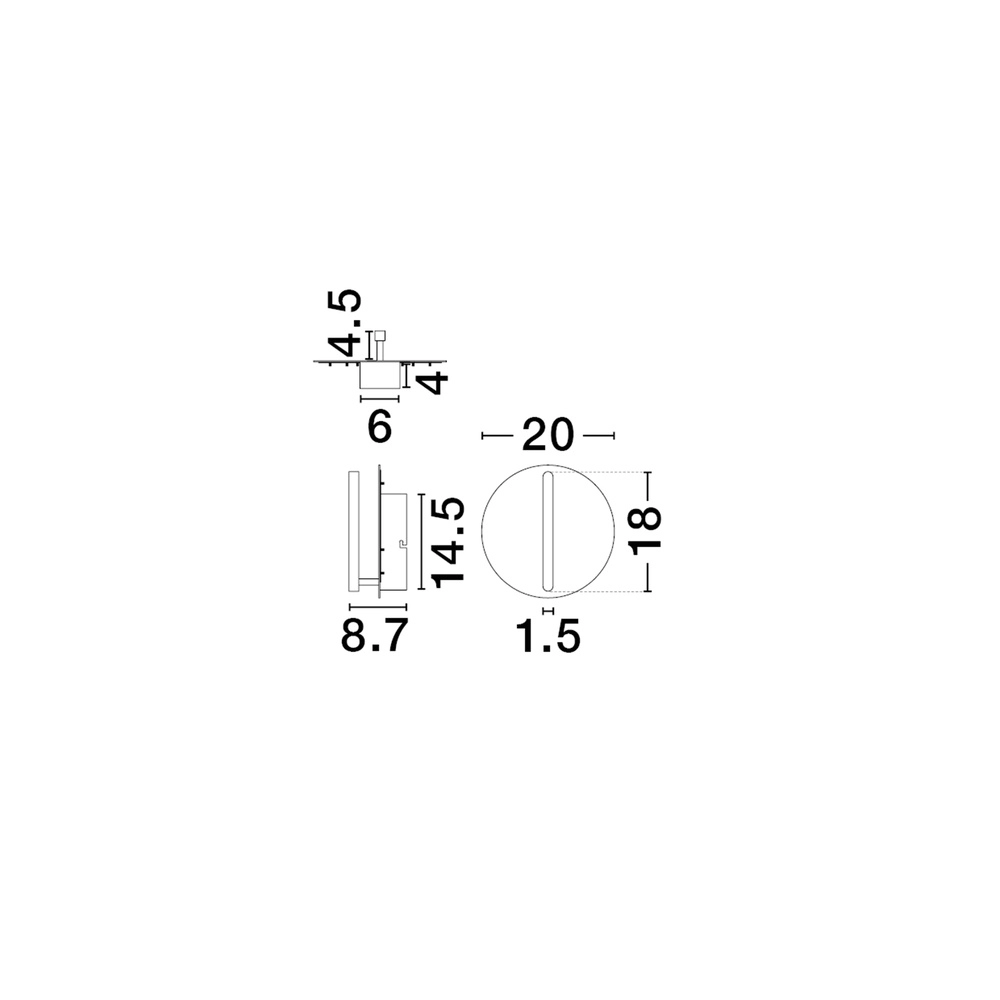 Ronde wandlamp Nalu Ø 20cm Lyora 5212017470898
