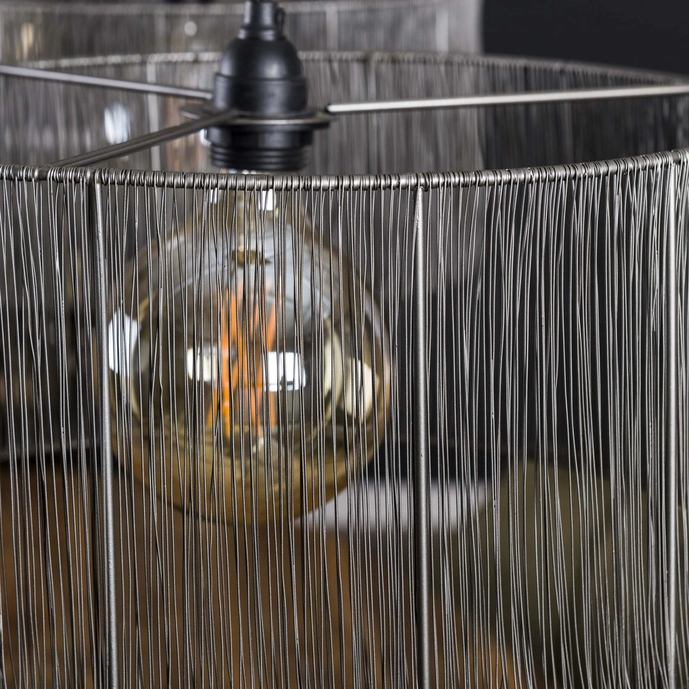 Metalen draad hanglamp Stringshade Ø 41cm - 2-lichts Lyora 8716803511477