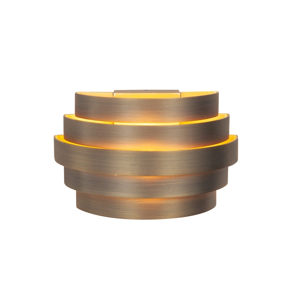 Design wandlamp Scudo koper brons met goud 20cm Design wandlamp Scudo koper brons met goud 20cm