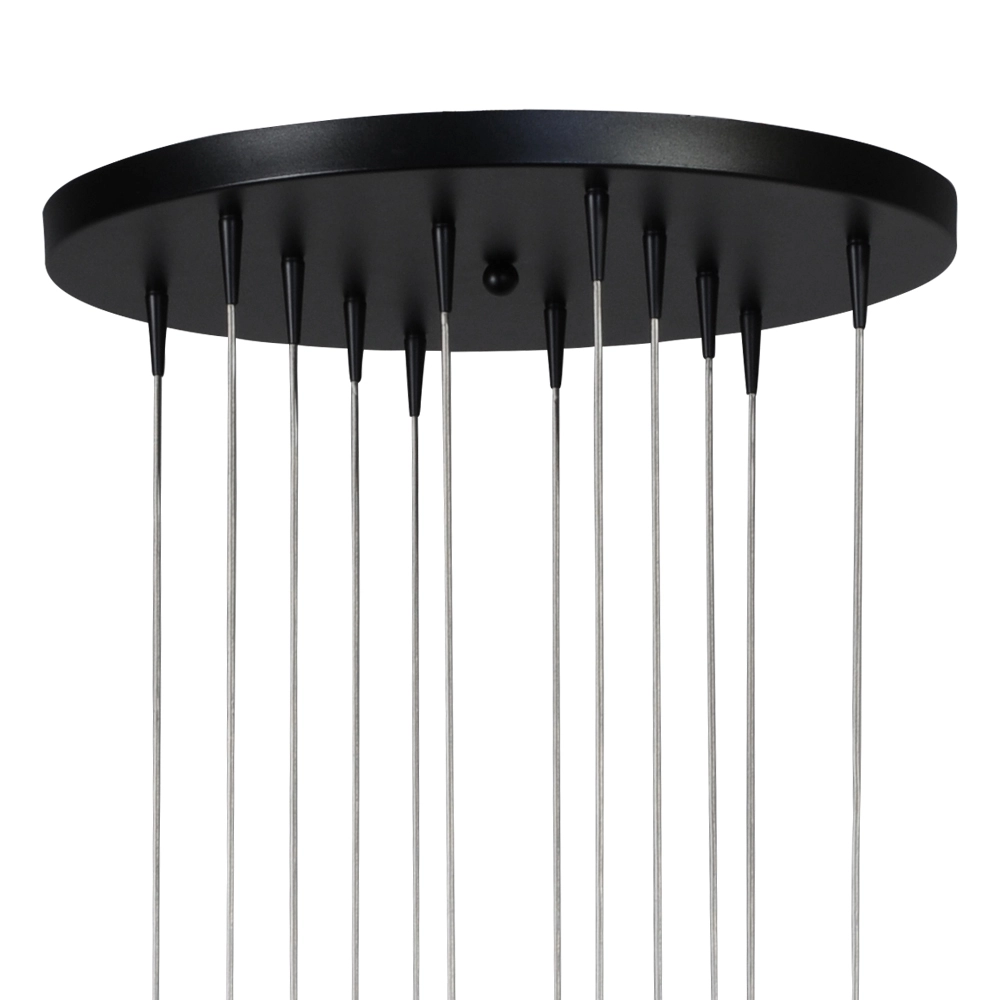 Zwarte vide hanglamp Flute 12-lichts design cilinders Masterlight 8718121211091