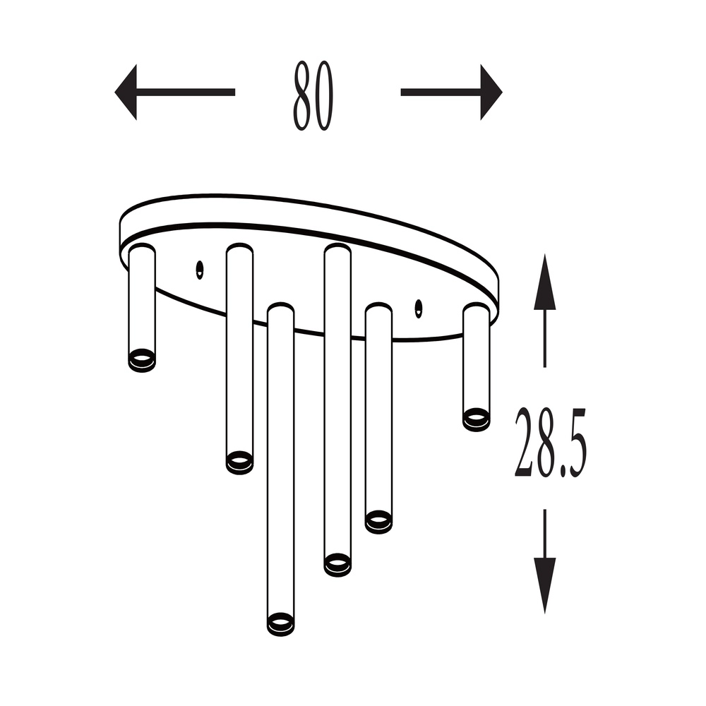 Plafondlamp Tubes ovaal Searchlight 5053423301679