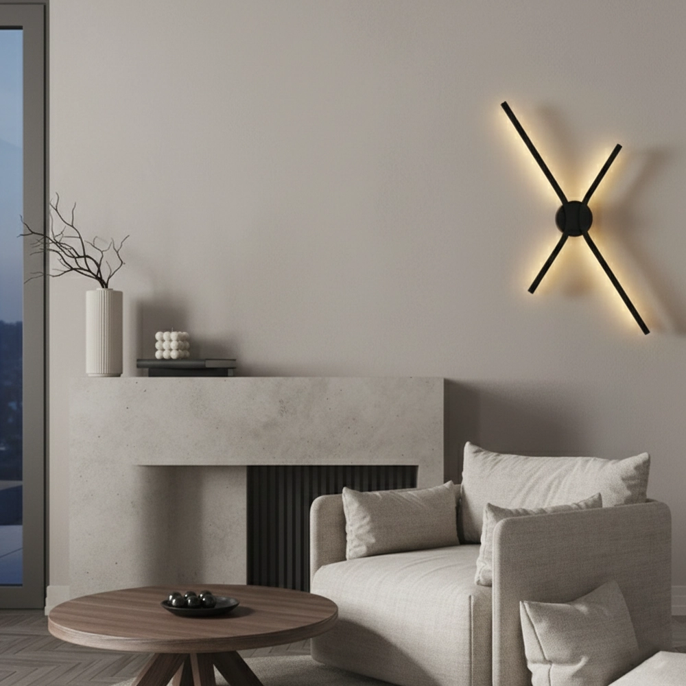 Design wandlamp Akro zwart