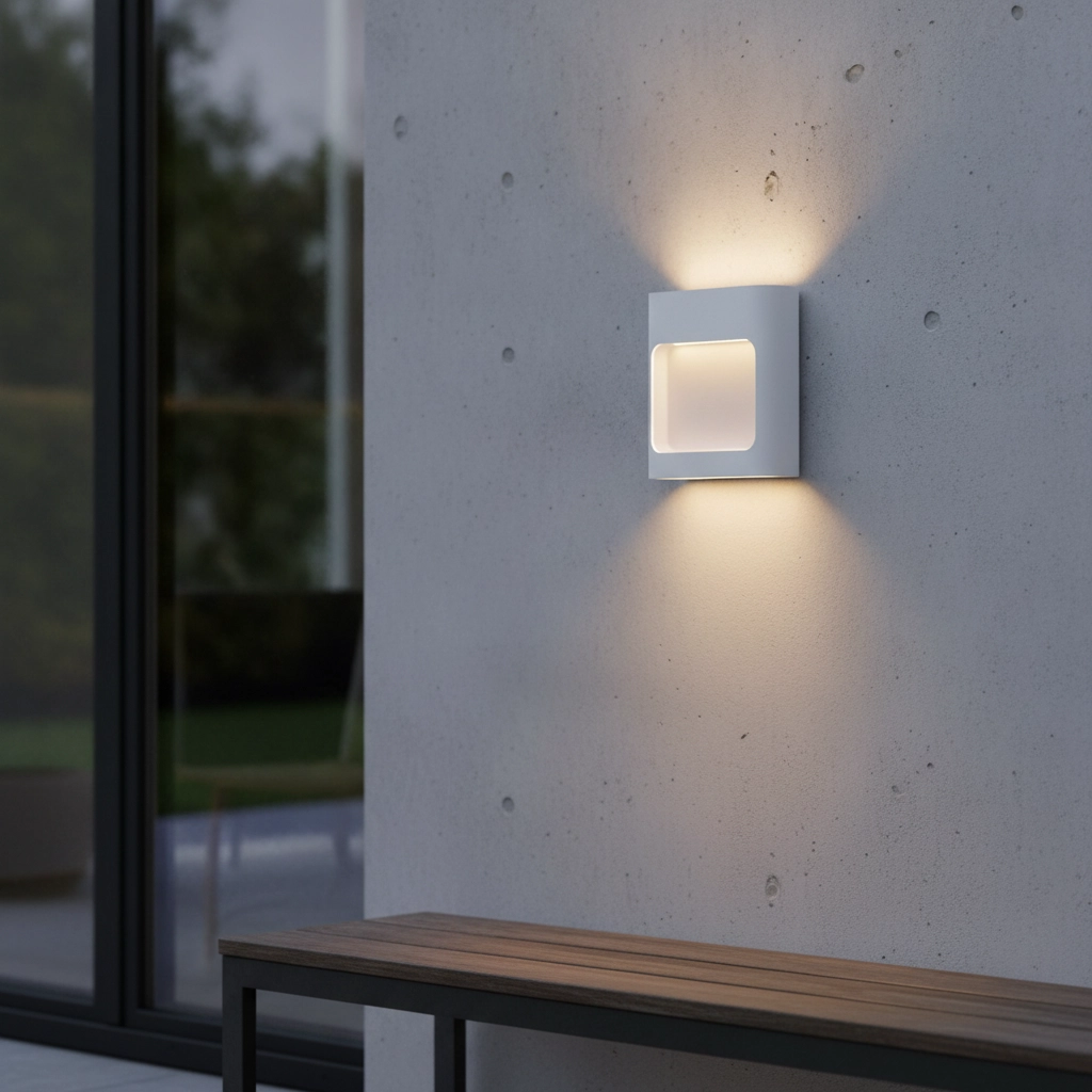 Witte wandlamp Tall up en down