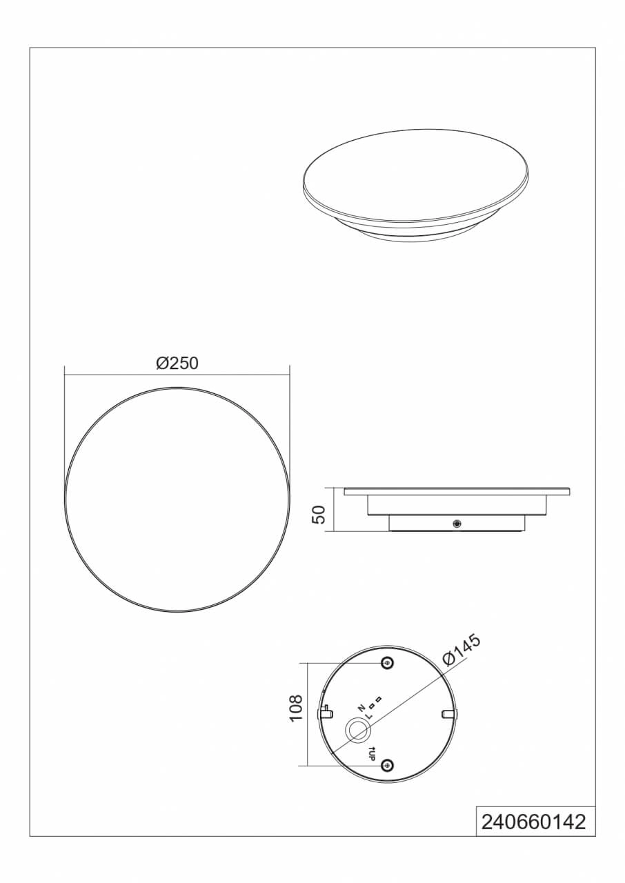 Wandlamp Belly Ø25cm antraciet Trio 4017807563979