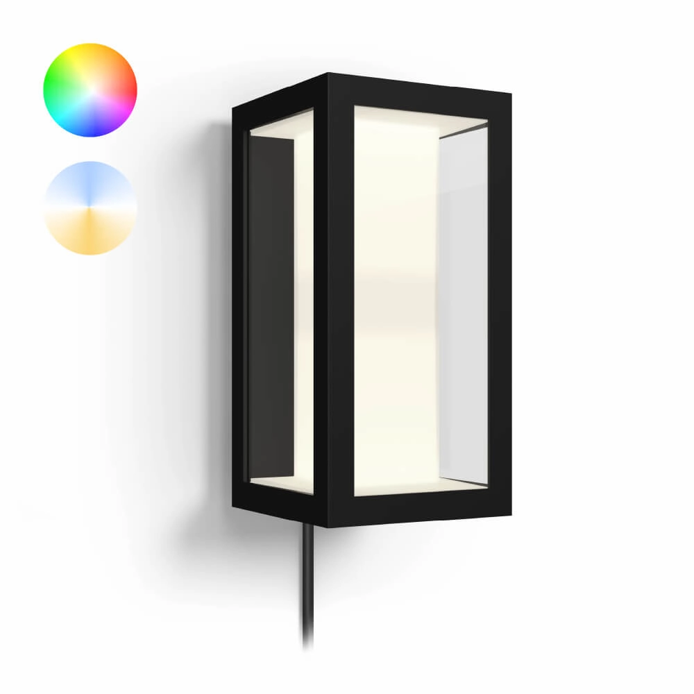 Muurlamp vierkant Hue Impress 24volt zwart