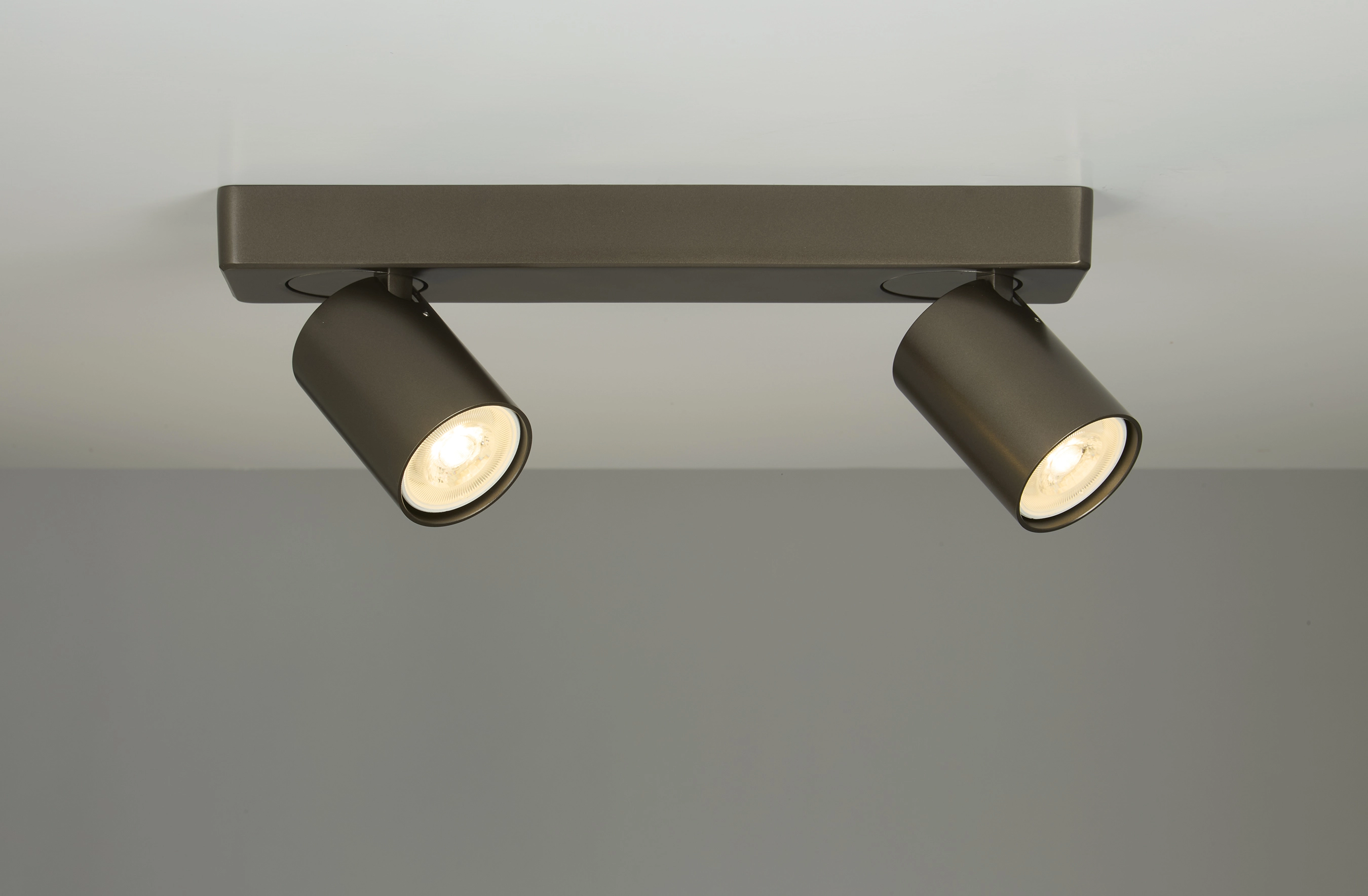 Plafondlamp Moon 2 rechthoekig brons