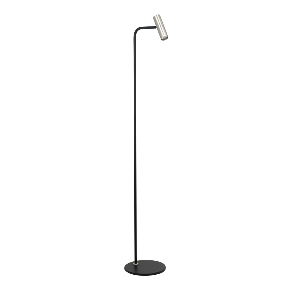 Vloerlamp Trend zwart met nikkel