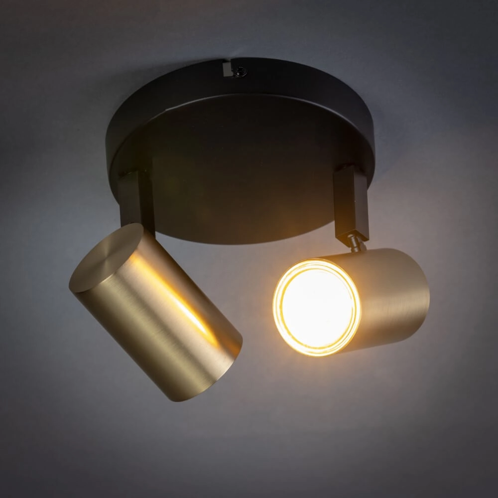 Dubbele opbouwspot The Common zwart met goud ETH 8720195304319