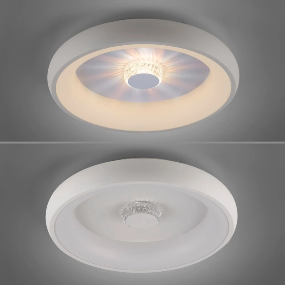 Ronde plafondlamp Vertigo wit Ø 46,5cm Just Light 4043689994709