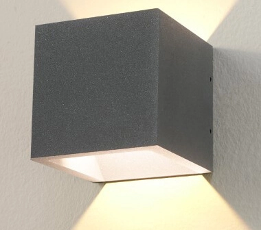 Antracieten wandspot Cube Artdelight 8719831736065