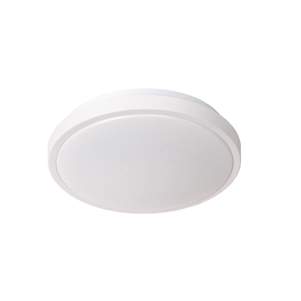Witte plafonniere Dasher Ø 29,3cm IP44 voor badkamer